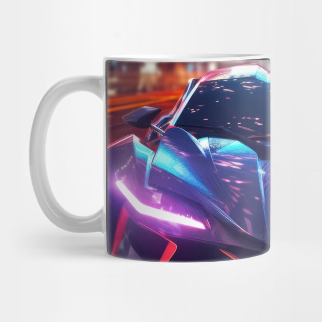 Asian Neon City Sports Car by star trek fanart and more